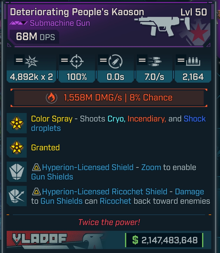 Borderlands 4 🎉 INSANE MODDED ITEMS, 700 SPEC, SDU, LEVEL 50, MONEY/ERIDIUM ✨ - Picture 7 of 153